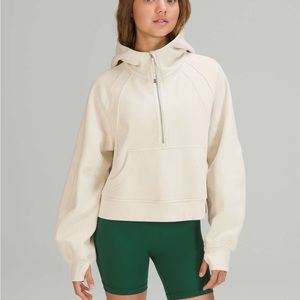 Lululemon Scuba Oversized Half Zip in White Opal - SIZE M/L